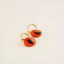 Jewelry - Pellet earrings in hoof with orange lacquer - L INDOCHINEUR X RIVÊT