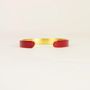 Bracelets - Thin open cuff in brass and red lacquer - L INDOCHINEUR X RIVÊT