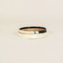 Bracelets - Set of 2 thin bangles in black and white horn, size M - L INDOCHINEUR X RIVÊT