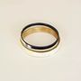 Bracelets - Set of 2 thin bangles in black and white horn, size M - L INDOCHINEUR X RIVÊT