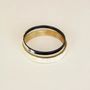Bracelets - Set of 2 thin bangles in black and white horn, size S - L INDOCHINEUR X RIVÊT