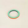 Bracelets - Bangle in horn with lacquer in orange and green, size S - L INDOCHINEUR X RIVÊT