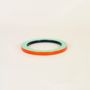 Bracelets - Bangle in horn with lacquer in orange and green, size S - L INDOCHINEUR X RIVÊT
