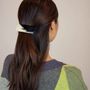 Barrettes - Barrette rectangulaire en corne noire marbrée - L INDOCHINEUR X RIVÊT