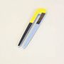Barrettes - Double hairpin in yellow-blue lacquer - L INDOCHINEUR X RIVÊT