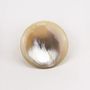 Mounting accessories - Straigt-edge hook in black and white horn, size M - L INDOCHINEUR X RIVÊT