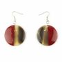 Jewelry - Bronze lacquered solid disc earrings - L INDOCHINEUR X RIVÊT