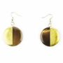 Jewelry - Bronze lacquered solid disc earrings - L INDOCHINEUR X RIVÊT