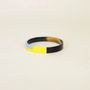 Bracelets - Bracelet jonc, laque bicolore beige et vert kaki taille M - L INDOCHINEUR X RIVÊT