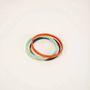 Bracelets - Set of 3 thin bangles in beige-khaki lacquer, size L - L INDOCHINEUR X RIVÊT