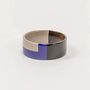 Bracelets - Eclisse round bangle in hoof with beige and khaki lacquer, size S - L INDOCHINEUR X RIVÊT