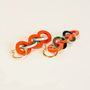 Jewelry - Beige and khaki lacquered 5 hoop earrings in hoof - L INDOCHINEUR X RIVÊT