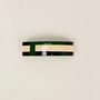 Barrettes - Rectangular hair clip in hoof with indigo and cream lacquer - L INDOCHINEUR X RIVÊT