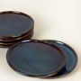 Assiettes au quotidien - Set de 6 assiettes moyennes Hoa Bien bleu - L INDOCHINEUR X RIVÊT