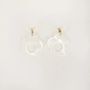 Bijoux - Boucles d'oreilles marguerite en corne blonde - L INDOCHINEUR X RIVÊT