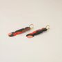 Jewelry - Nymphe hoop earrings 85 in blond horn and Parme lacquer - L INDOCHINEUR X RIVÊT