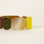 Bracelets - Totem bracelet 25 in black horn and Blue lacquer size L - L INDOCHINEUR X RIVÊT