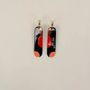 Jewelry - Nymphe hoop earrings 75 in black horn and Blue lacquer - L INDOCHINEUR X RIVÊT