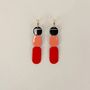 Jewelry - Totem hoop earrings 85 in blond horn and Parme lacquer - L INDOCHINEUR X RIVÊT