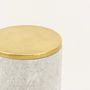 Caskets and boxes - Uranus box in brass and white cloudy marble - L INDOCHINEUR X RIVÊT