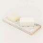 Soap dishes - Sirius large soap holder in white cloudy marble - L INDOCHINEUR X RIVÊT