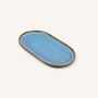 Everyday plates - Oval plate, Hoa Bien blue enamel - L INDOCHINEUR X RIVÊT