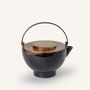 Tea and coffee accessories - Teapot, black brass handle, flamed earth enamel Ket Tinh - L INDOCHINEUR X RIVÊT