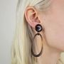 Jewelry - Oval earrings in black horn - L INDOCHINEUR X RIVÊT