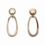 Jewelry - Oval earrings in black horn - L INDOCHINEUR X RIVÊT