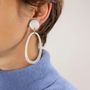 Jewelry - Oval earrings in black horn - L INDOCHINEUR X RIVÊT
