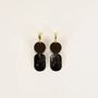 Jewelry - Totem Mini hoop earrings in blonde horn and Bordeaux lacquer - L INDOCHINEUR X RIVÊT