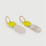 Jewelry - Totem Mini hoop earrings in blonde horn and Bordeaux lacquer - L INDOCHINEUR X RIVÊT