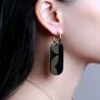 Jewelry - Nymphe Mini hoop earrings in blond horn and Lime lacquer - L INDOCHINEUR X RIVÊT