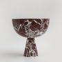 Plats et saladiers - ROSSO LEVANTO MARBLE PEDESTAL BOWL XL - KIWANO CONCEPT