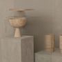 Plats et saladiers - TRAVERTINE PEDESTAL BOWL XL - KIWANO CONCEPT