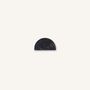 Mounting accessories - Half disc furniture knob, black natural stone, H - L INDOCHINEUR X RIVÊT