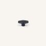 Mounting accessories - Diamond furniture knob, black marble horn, L - L INDOCHINEUR X RIVÊT