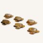 Couteaux - Set de 6 portes-couteaux tortue en corne blonde africaine - L INDOCHINEUR X RIVÊT