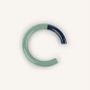 Bracelets - Thin wooden cuff bracelet, light blue, orange and sand lacquer, size L - L INDOCHINEUR X RIVÊT