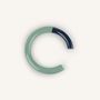 Bracelets - Thin wooden cuff bracelet, light blue, orange and sand lacquer, size M - L INDOCHINEUR X RIVÊT