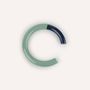 Bracelets - Thin wooden cuff bracelet, light blue, orange and sand lacquer, size M - L INDOCHINEUR X RIVÊT