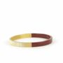 Bracelets - Bracelet jonc plat avec laque kaki taille L - L INDOCHINEUR X RIVÊT