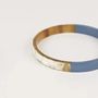 Bracelets - Bracelet jonc plat avec laque kaki taille L - L INDOCHINEUR X RIVÊT