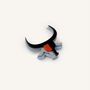 Broches - Broche Buffle corne noire et blonde - L INDOCHINEUR X RIVÊT