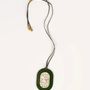 Jewelry - Bauhaus oval pendant in buffalo hoof and bronze lacquer - L INDOCHINEUR X RIVÊT