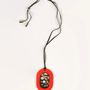 Jewelry - Bauhaus oval pendant in buffalo hoof and bronze lacquer - L INDOCHINEUR X RIVÊT