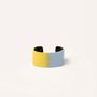 Bracelets - Thin cuff, yellow-blue melted lacquer, size M - L INDOCHINEUR X RIVÊT