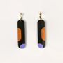 Jewelry - 65 Nymphe Creoles in blond horn and orange lacquer - L INDOCHINEUR X RIVÊT