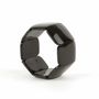 Bracelets - 8 large piece articulated bracelet in plain black horn - L INDOCHINEUR X RIVÊT