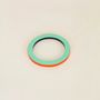 Bracelets - Bangle in horn with lacquer in orange and green, size M - L INDOCHINEUR X RIVÊT